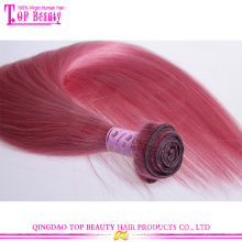 Factory price top grade 7a european hair straight pink human hair weave